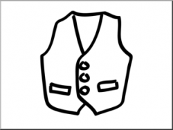 Clip Art: Basic Words: Vest B&W Unlabeled I abcteach.com ...