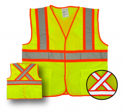 High Visibility Fluorescent Safety Vest- Class 2 - with 2 pockets ...