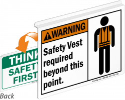 Warning Safety Vest Required Safety First Sign, SKU: S2-1202 ...
