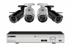 4-Camera Surveillance System with HD 1080p Wired and HD 720p ...