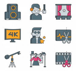 10 film reel icon packs - Vector icon packs - SVG, PSD, PNG, EPS ...