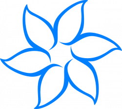 Blue Flower Outline Clip Art at Clker.com - vector clip art online ...