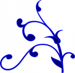 Blue Outline Flower Vine Clip Art at Clker.com - vector clip art ...