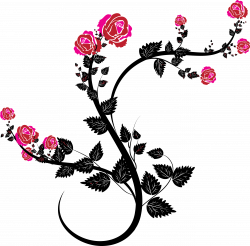 Clipart - Rose Floral Flourish