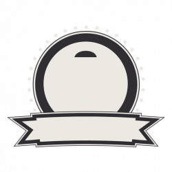 Vintage label or badge with ribbon - Transparent PNG & SVG vector