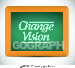 Vector Clipart - Change vision message on a chalkboard ...