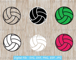 Volleyball Svg Volleyball Vector Volleyball Clipart Volleyball Monogram Svg  Volleyball Digital Svg Volleyball Silhouette Cut file Cricut svg