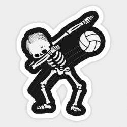 Dabbing Skeleton Volleyball Halloween Gift