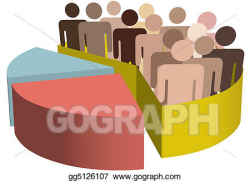 Vector Art - Diverse group of symbol people as data in a ...