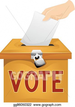 EPS Vector - Hand paper vote ballot box. Stock Clipart ...
