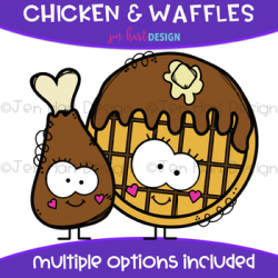 We Go Together Clipart- Chicken & Waffles {jen hart Clip Art}