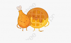 Cartoon Hand Painted - Chicken And Waffles Cartoon #691995 ...