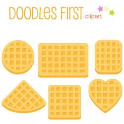 Belgian Waffle Shapes Clip Art for Scrapbooking Card Making Cupcake Toppers  Paper Crafts