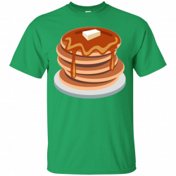 Pancake Emoji TShirt Syrup Butter Breakfast Waffles Plate