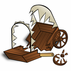 Clipart - RPG map symbols: caravan wreck