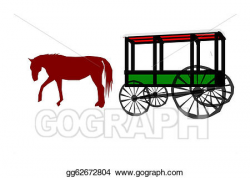 Vector Art - Horse drawn carriage. Clipart Drawing ...