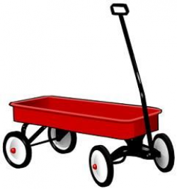 clipart picture of a red toy wagon | Print It | Red wagon ...