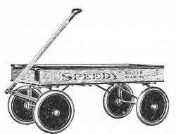Wagon - Vintage Toys Clipart Black And White - Download ...