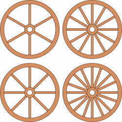 Clipart - Cart or Wagon Wheels