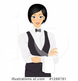Waitress Clipart #1286761 - Illustration by BNP Design Studio