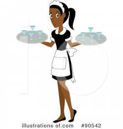 Waitress Clipart #90542 - Illustration by Rosie Piter