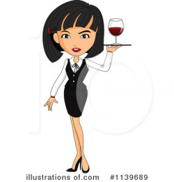 Waitress Clipart #1139689 - Illustration by Graphics RF