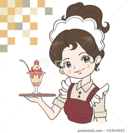 Taisho Roman ・ Showa Retro ・ Cafe waitress - Stock ...