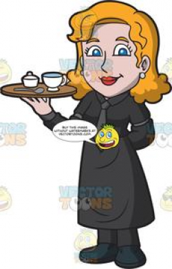 A Waitress Serving Coffee