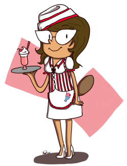 Cartoon Waitress free image