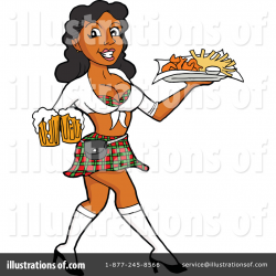 Waitress Clipart #1112819 - Illustration by LaffToon