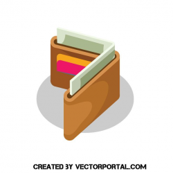 Wallet with cash vector image | Business and finance vectors ...