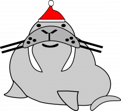 Clipart - santa walrus