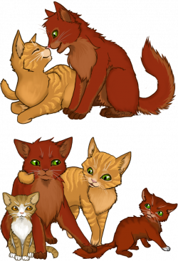 Warrior cats couples clipart
