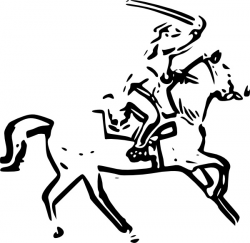 Warrior Horse Sword clip art Free vector in Open office ...