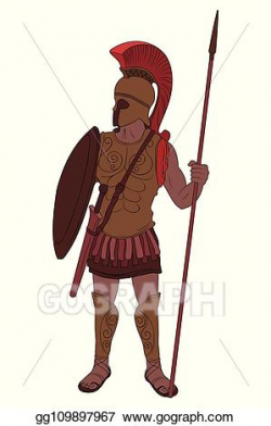 Clip Art Vector - Roman empire warrior. Stock EPS ...