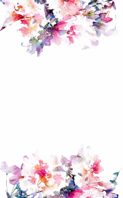 iPhone 5s Flower Paper Wallpaper - Watercolor flowers border 564*910 ...
