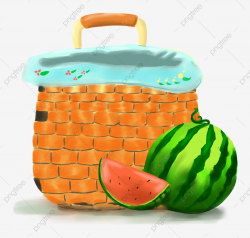 Watermelon Melon Fruit Fruit, Basket, Storage Bag, Bamboo ...