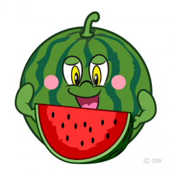 Eating Watermelon Cartoon Free Picture｜Illustoon