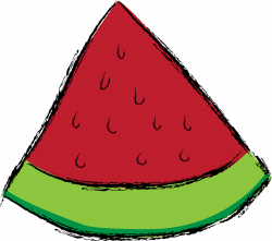 Piece of watermelon drawing free image