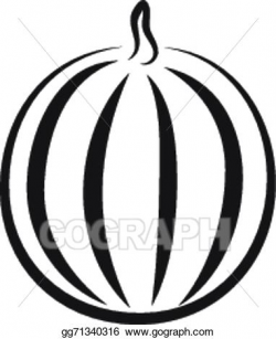 Vector Art - Sketch of watermelon. Clipart Drawing ...