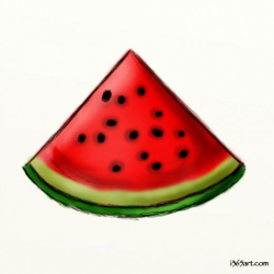 How to draw a watermelon | Clipart and Things | Watermelon ...