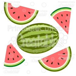 Summer Watermelon SVG Cutting File & Clipart
