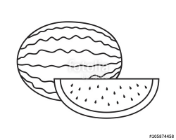 Watermelon Line Drawing at GetDrawings.com | Free for ...