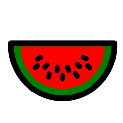 OnlineLabels Clip Art - Watermelon Icon 1