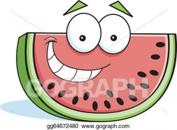 Vector Stock - Cartoon watermelon. Clipart Illustration ...