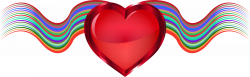 Clipart - Vermillion Heart Ribbons