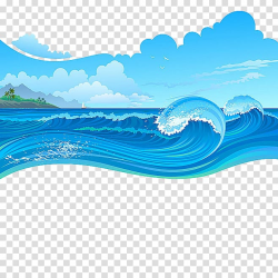 Blue and white waves , , Cartoon waves transparent ...