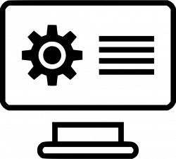 Gear Computer Monitor Screen Online Web Options Svg Png Icon Free ...