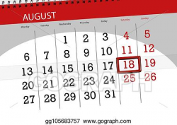 Stock Illustration - Calendar planner for the month ...