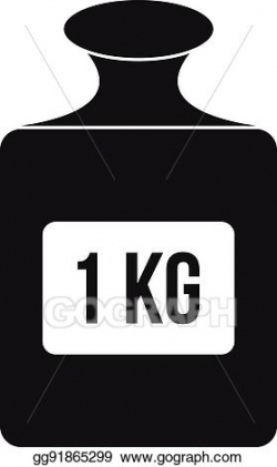 Vector Stock - One kilogram weight pattern, simple style ...